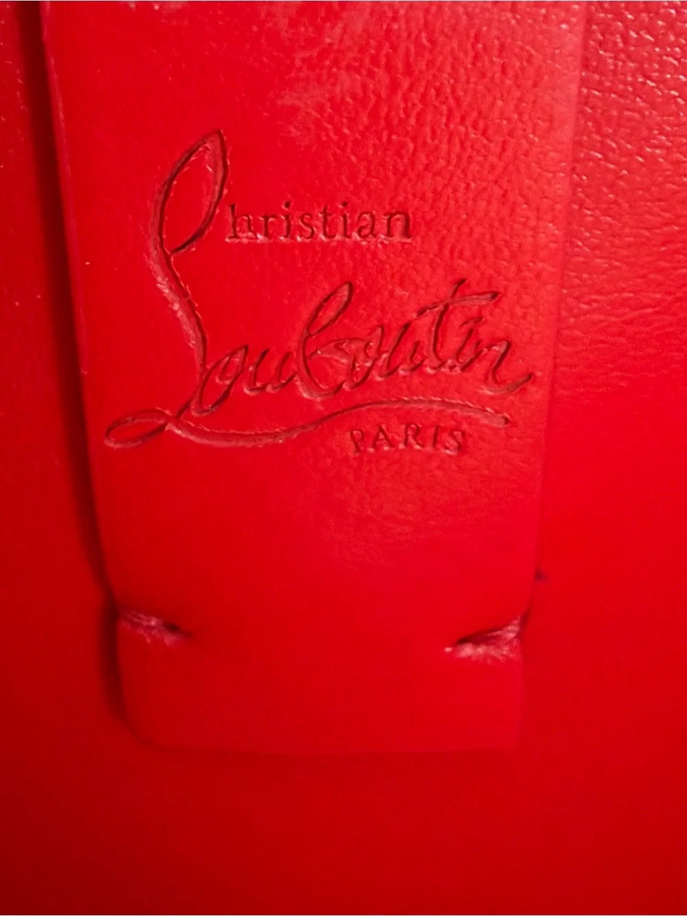 Christian Louboutin Red Patent Leather Tote Bag with Removable Pouch
